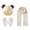 White, variant on YUANxueke Winter Hat & Scarf & Gloves Set for Kids, Knitted Pom Pom Beanie, Warm 3-Piece Cold Weather Sets