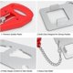 thumbnail image 5 of Se utilizan dos topes de puerta con cerradura portátil de color rojo en hoteles, viajes, hogares, apartamentos y escuelas para mayor privacidad y seguridad., 5 of 5