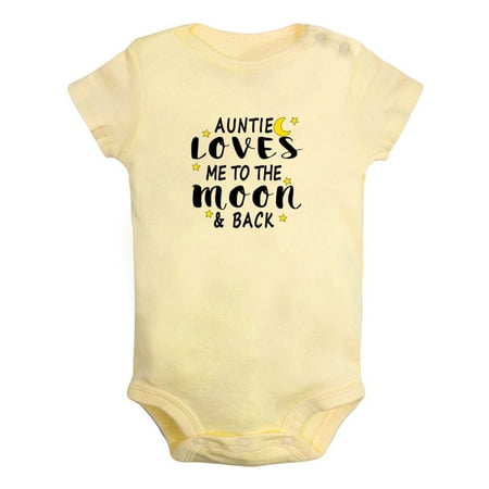 

My Auntie Loves Me To The Moon and Back Funny Rompers For Babies Newborn Baby Unisex Bodysuits Infant Jumpsuits Toddler 0-24 Months Kids One-Piece Oufits