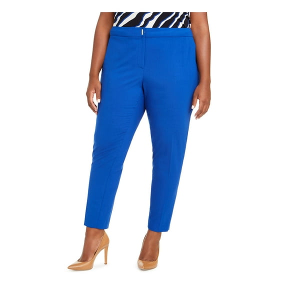 CALVIN KLEIN Womens Blue Pants Size: 22W Plus