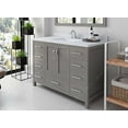 thumbnail image 2 of Caroline Avenue 48" Single Bath Vanity in Gray with White Quartz Top and Square Sink, 2 of 4