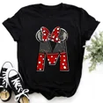 thumbnail image 3 of 2024 Marca Disney Ropa para niños Minnie Mouse Rojo Negro Letras AZ Estampado Niñas Niños Algodón Camiseta Negro Y2k Tops Camisetas para bebés, 3 of 5