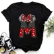 thumbnail image 3 of 2024 Marca Disney Ropa para niños Minnie Mouse Rojo Negro Letras AZ Estampado Niñas Niños Algodón Camiseta Negro Y2k Tops Camisetas para bebés, 3 of 5