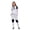 Black-Gray, variant on Women Athletic Fleece Sweatsuit Tracksuit Activewear Stripe-Patch Gray Large