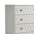 thumbnail image 3 of Rue 48 Inch 5 Drawer Dresser Chest, Textured Honeycomb Design, Light Gray- Saltoro Sherpi, 3 of 6