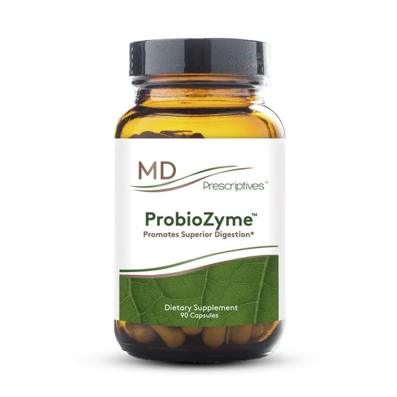 MD Prescriptives - ProbioZyme - Vegetarian Digestive Enzymes - Supplement for Digestive & Gut Health - 90 Capsules
