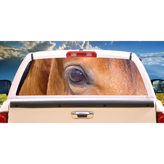 HORSES 3 Rear Window Graphic decal tint truck horse view thru vinyl