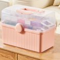 thumbnail image 2 of XKHZJL Multilayer Plastic Portable Storage Box, Multipurpose Organizer and Storage Case for Art Craft and Cosmetic, Portable Handled Storage Box for Home, School, Office, 2 of 5