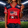 thumbnail image 2 of 2026 Soccer Cup Fan Jersey for Women Short Sleeve Country Football Shirt USA World Soccer Flag Printed & Soccer Graphic T Shirts, 2 of 5