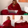 thumbnail image 2 of Red Throw Blanket Fleece Blanket 60"x80",Super Soft Cozy Plush Throw Blanket for Couch Sofa Bed,Warm and Lightweight Velvet Bed Blankets for Adults, 2 of 6