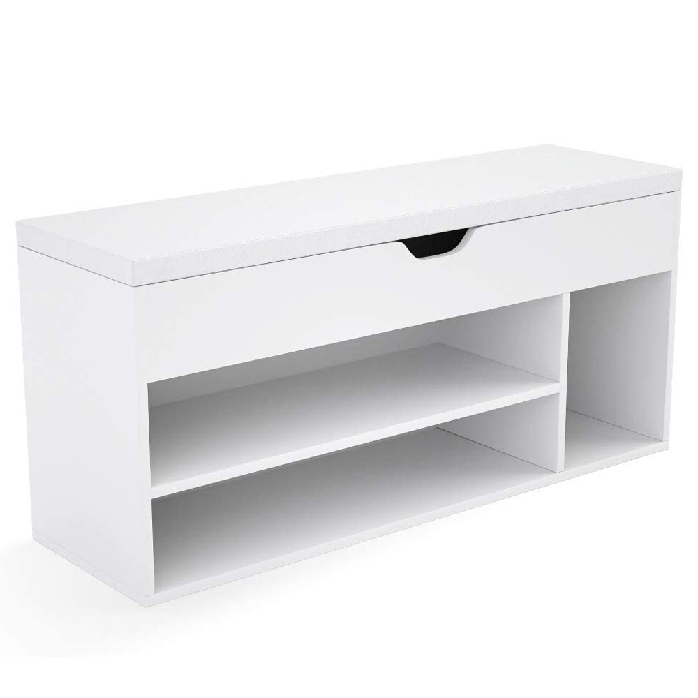 LGHM Entryway Shoe Bench, 2Tier Storage Bench for Living Room Bedroom
