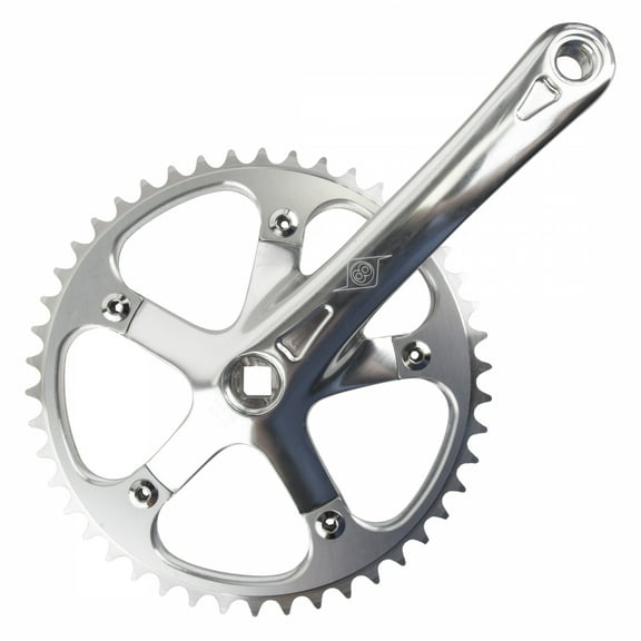 Origin8 Track/SS Crankset 175x46 Aluminum 103mm JIS Square Taper Silver