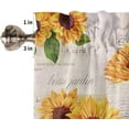thumbnail image 2 of Sunflower Curtain Valance Window Treatment Sunflower Yellow Flowers Retro Newspaper Back Decorative Rod Pocket Short Window Valance for Kitchen Windows Living Room Bathroom 54 x 18 Inch,1 Panel, 2 of 5