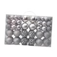 thumbnail image 4 of Juego de adornos de bolas navideñas, suministros para fiestas, manualidades, colgantes reutilizables para interiores Plata, 4 of 9