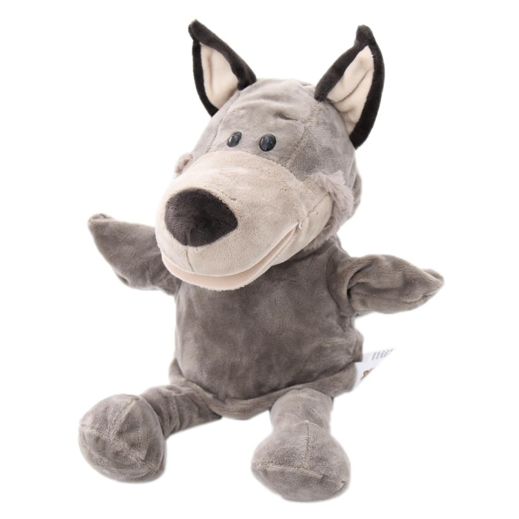 31cm Zoo Animal Hand Puppets Wolf Hand Puppet Role Play Toy for Kids 
