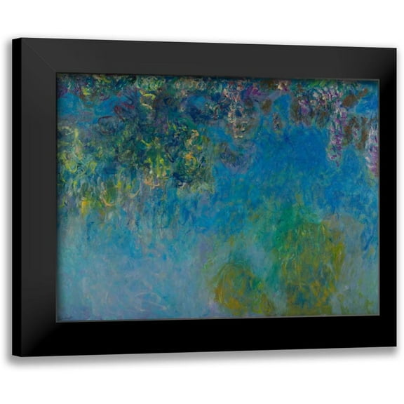 Monet, Claude 14x12 Black Modern Framed Museum Art Print Titled - Wisteria