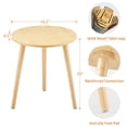 thumbnail image 2 of Mesa auxiliar redonda Apicizon de madera natural 42x51 cm, 2 of 8