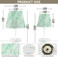 thumbnail image 2 of LED Table Lamp with Touch Controls and Dimming Nightstand Lamp with USB Charging Port Night Light Light Green Marble Texture Pattern Small, 2 of 7