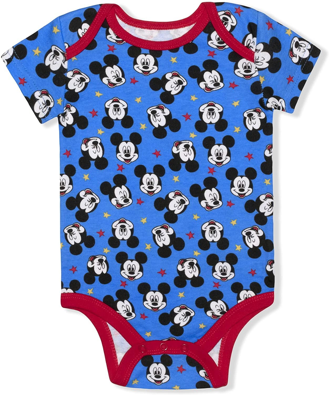 Disney Boy's 5-Pack Mickey Mouse Short Sleeve Bodysuit Creeper