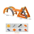 thumbnail image 7 of UNICOO® 5-in-1 Kids Climbing Set - Pikler Triangle, Arch Climber, Double Sided Climbing Ramp, Hammock Rocker, Climbing Toys for Toddler and Kids, Indoor or Outdoor, Children's Gift (Blue & Orange), 7 of 7