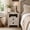 Light Rustic Oak, variant on KeyWhat Farmhouse Nightstand with Charging Station for Bedroom, 2-Drawer Rustic End Tables for Living Room, Off White