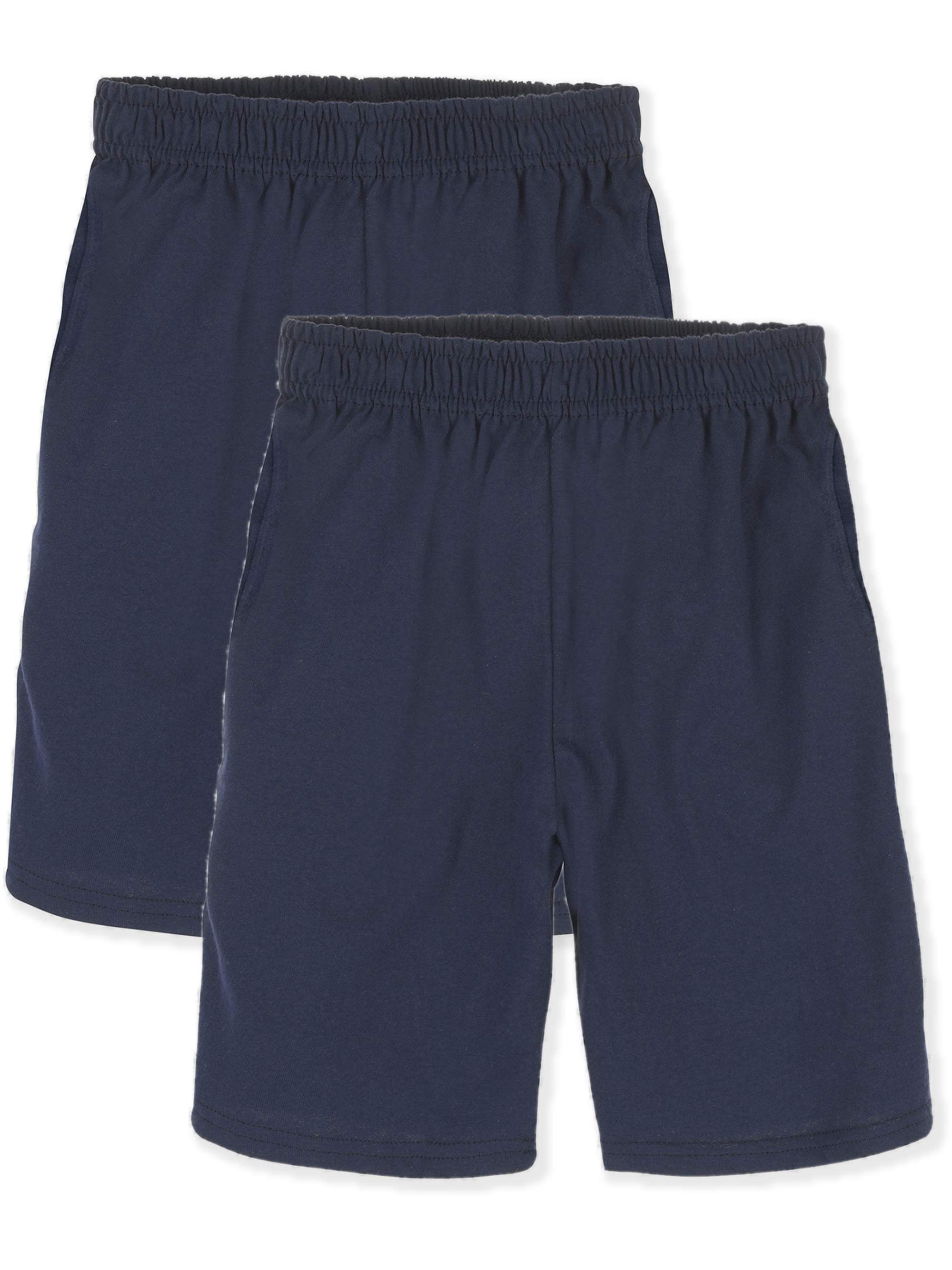 Hanes Boys 418 ComfortSoft Jersey Pocket Active Short Value Pack, 2