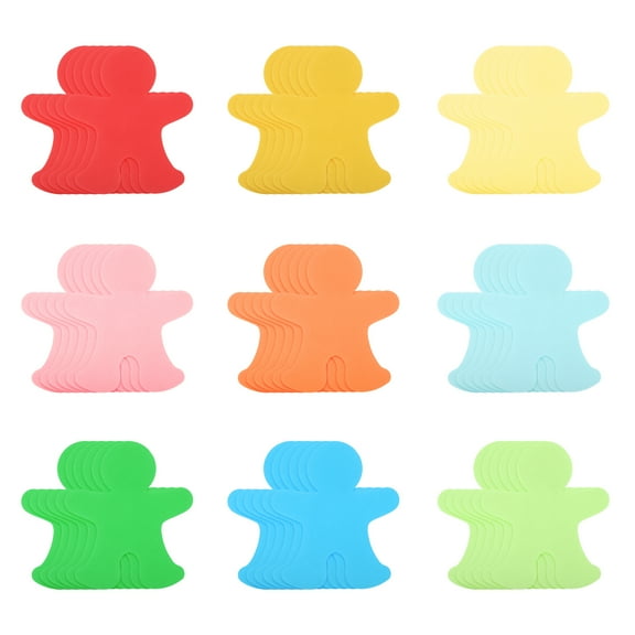 Uxcell 54Pcs People Cutouts, People Shaped Decorative Cut-outs Die Cut Paper Decorations for Classroom DIY Crafts Projects Party Supplies Wall Decor Bulletin Board Decoration