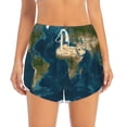 thumbnail image 2 of Salouo World Map Print Women's 2 in 1 Running Shorts Double-Layer Shorts Athletic Workout Gym Yoga Shorts Running Shorts for Women-XX-Large, 2 of 7