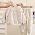 thumbnail image 2 of Gibobby Toddler Baby Girl Clothes 6 12 18 Months 2T 3T 4T Long Sleeve Pullover Sweatshirt Pants Fall Winter Outfit Loungewear(8-9 Years,Beige), 2 of 4