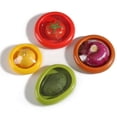 thumbnail image 3 of Caja Almacenamiento Frutas Silicona Protector Aguacate Reutilizable Soporte para Tomates Nevera 4 Uds., 3 of 4