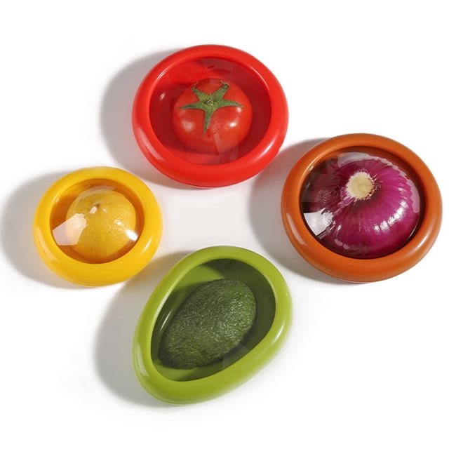 Soporte para Tomates Fresh Stretch Pod Food Savers 4 Uds. Silicona Reutilizable Nevera