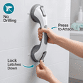 thumbnail image 6 of Shower Handles for Elderly Suction, 2 Pack 12 Inch Shower Grab Bars for Seniors, No Drilling Removable Safety Shower Grip for Bathtubs, Showers, Bathroom, Toilet and Kitchen, 6 of 7