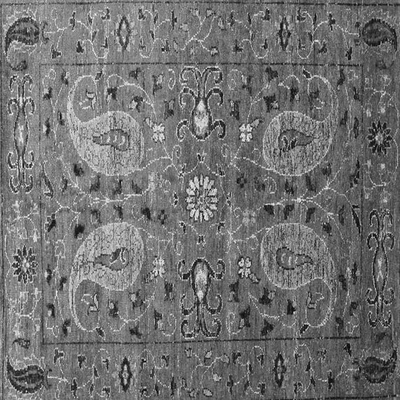 Ahgly Company Indoor Square Persian Gray Traditional Area Rugs, 3' Square