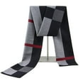 thumbnail image 1 of Men Plaid Scarf Windproof Thicken Winter Scarf Winter Neckerchief for Student, 1 of 10