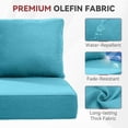 thumbnail image 4 of Gymojoy 24 in. x 24 in. x 6 in.Deep Seat Cushion Set, Olefin 4-Piece Deep Seating Outdoor Replacement Lounge Chair loveseat Sofa Cushion in Baby Blue, 4 of 6