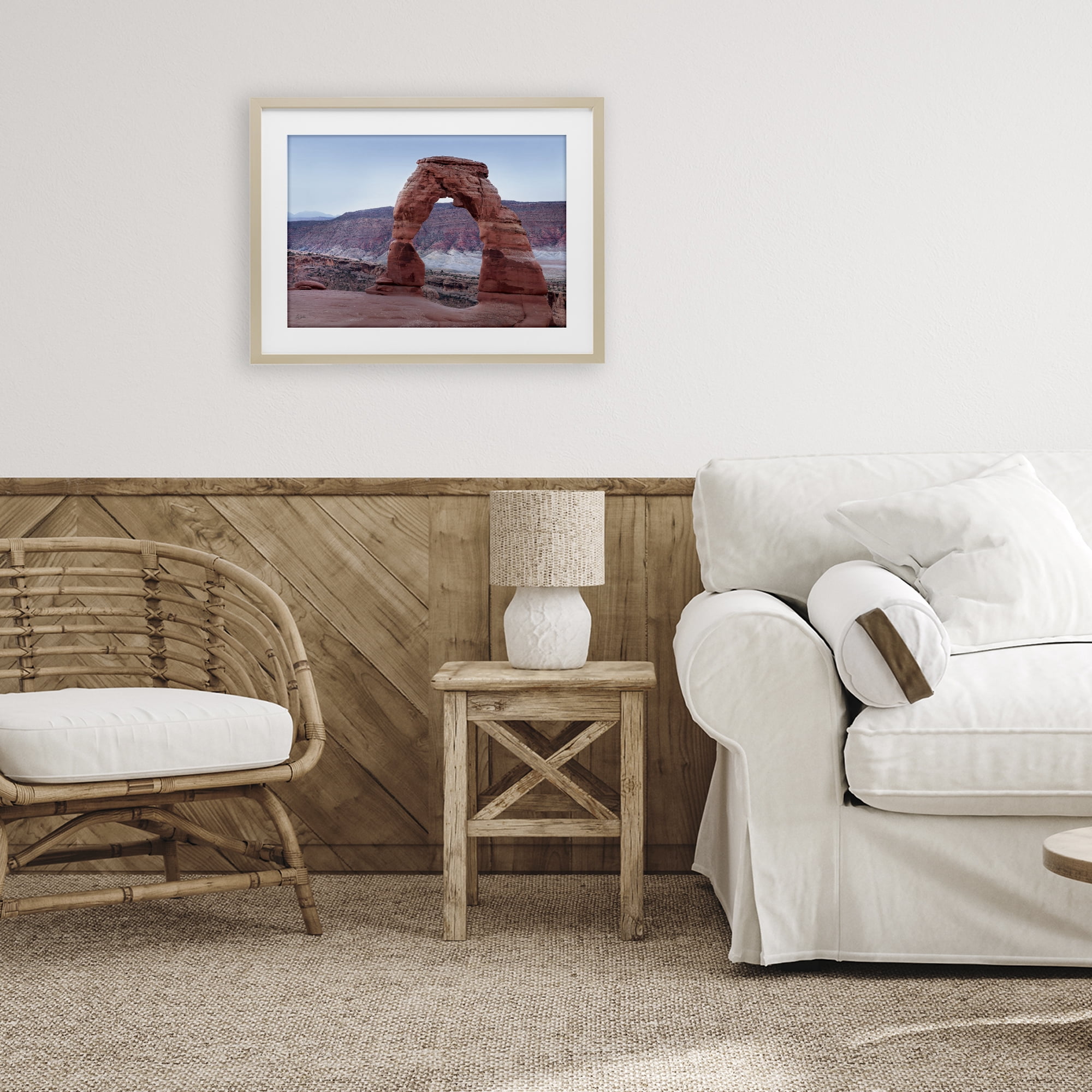 Stupell Industries Time's Sculpture Delicate Arch Birch Framed Print Under Glass, design by Lori Deiter