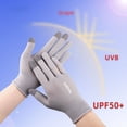 thumbnail image 1 of Guantes de protección solar para hombres y mujeres, de verano, para exteriores, con protección UV, para conducir, antideslizantes, con pantalla táctil, 1 of 3