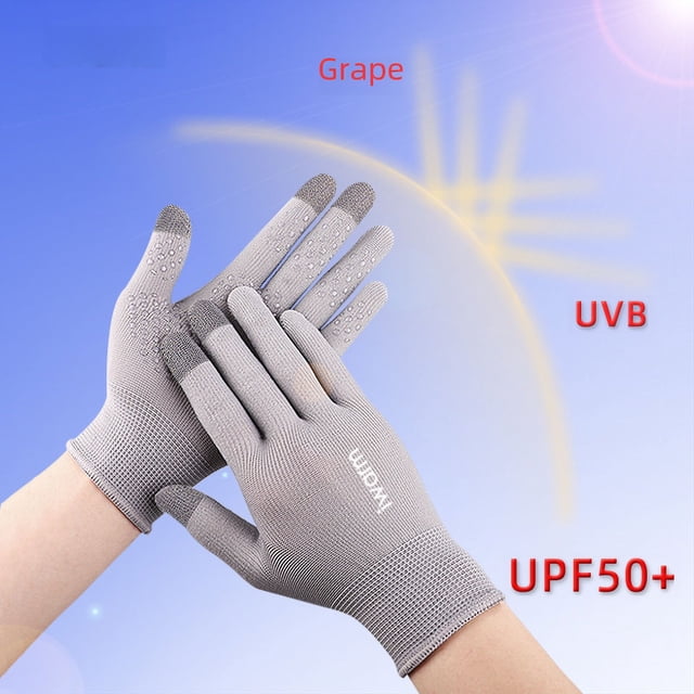 Guantes de protección solar para hombres y mujeres, de verano, para exteriores, con protección UV, para conducir, antideslizantes, con pantalla táctil