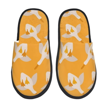 

Yiaed Flying Ducks Print Unisex House Slippers Slip on Warm Shoes Indoor Outdoor with Anti-slip sole-Large
