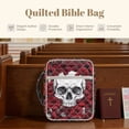 thumbnail image 7 of Xixirimido Bible Cover, Bible Carrying Book Case for Women Men, Multi-pocket Protective Church Organizer Bag with Handle Christian Gift, Skull Red Roses, 7 of 7