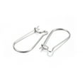 thumbnail image 2 of 316L Stainless Steel Hoop Earrings Stainless Steel Color 21 Gauge 25x12x0.7mm, 2 of 2