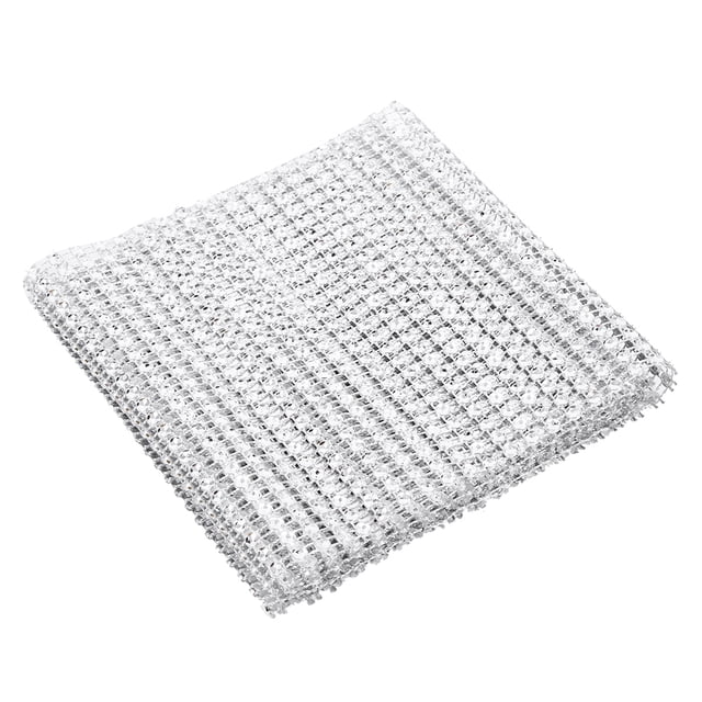 Spptty 2 Colors 24 Rows Diamond Mesh Ribbon Cake Roll Rhinestone Wrap Wedding Party Decoration, Diamond Warp Ribbon, Rhinestone Mesh Ribbon