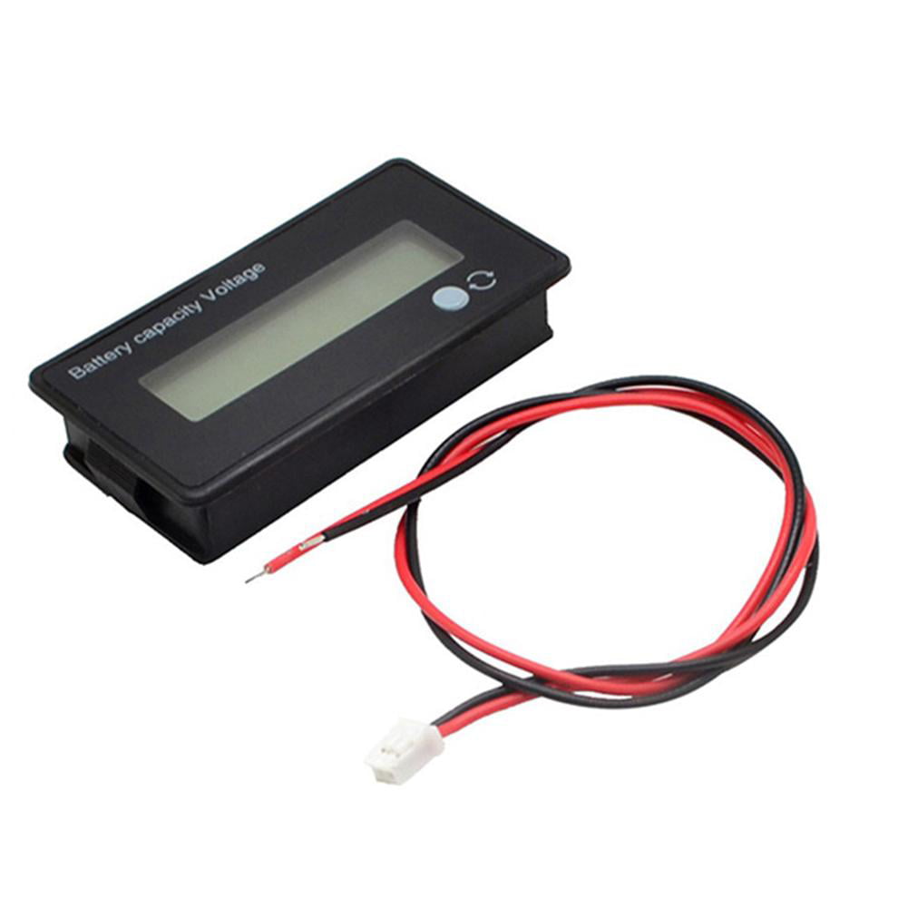 Voltage Tester Waterproof Lead-Acid Battery Capacity Indicator LCD Display Digital Voltmeter 12V 24V 36V 48V 
