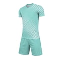 thumbnail image 5 of LJEFF Kids 2PC Soccer Uniform Set, Elastic Waist Quick Dry Short Sleeve Summer Boy Sports Outfit Green Size 13 T, 5 of 9