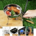 thumbnail image 4 of LJNYFDC Food Grade Stainless Steel Cookware 1 Set Stackable Stainless Steel Camping Cookware Set Cooking Pot Frying Pan Plate Four piece Set Food Grade for 1 3 People, 4 of 5