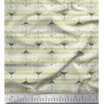 thumbnail image 1 of Soimoi Beige Rayon Fabric Tribal African Printed Fabric 1 Yard 56 Inch Wide, 1 of 3