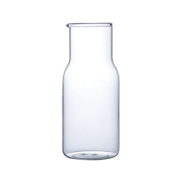 Moyic Jarra de agua de gran capacidad, taza para beber, transparente, alto contenido de borosilicato, limonada, jugo, leche, cocina Mostrada S