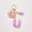 U, variant on Honeeladyy Initial Letter Keychains for Women Butterfly Pink Purple Cute Car Keychain for Wallet Backpack Bag (A）