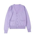 thumbnail image 3 of JK Uniform Cardigan Sweater, Stylish Casual for Daily Wear and Fall Fashion, Comfortable Pullover for School and Outdoor Activities,Light Purple,XL, 3 of 4