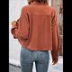 thumbnail image 4 of Chaquetas Informales de para Mujer, Chaquetas con Botones, Blusas de Larga de Moda para Otoño. Color Café M, 4 of 7